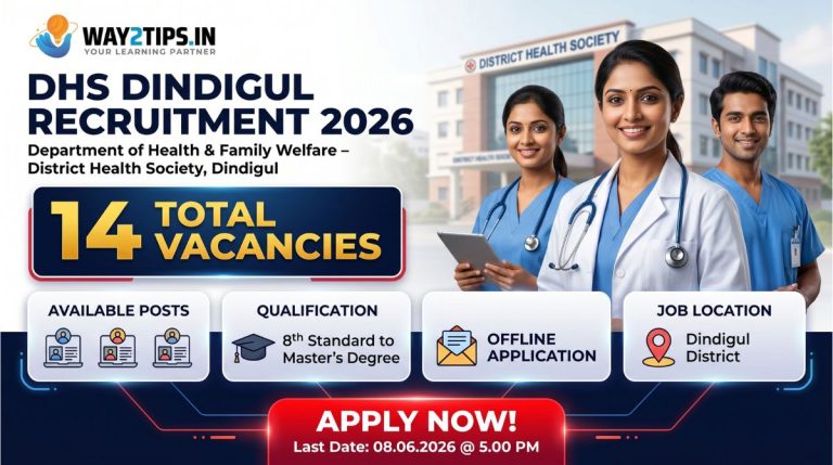 DHS Dindigul Recruitment 2026