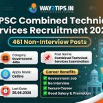 TNPSC Combined Technical Services Recruitment 2026 – Apply Online for 461 Non-Interview Posts