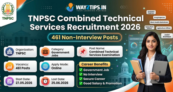 TNPSC Combined Technical Services Recruitment 2026 – Apply Online for 461 Non-Interview Posts