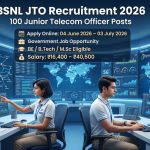 BSNL JTO Recruitment 2026: Apply Online for 100 Junior Telecom Officer Posts
