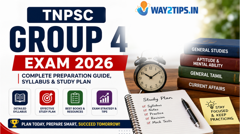 TNPSC Group 4 Exam 2026 Complete Preparation Guide, Syllabus & Study Plan