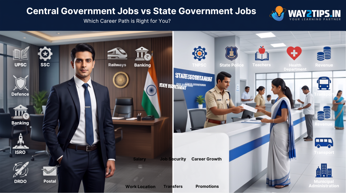 Central Government Jobs vs State Government Jobs