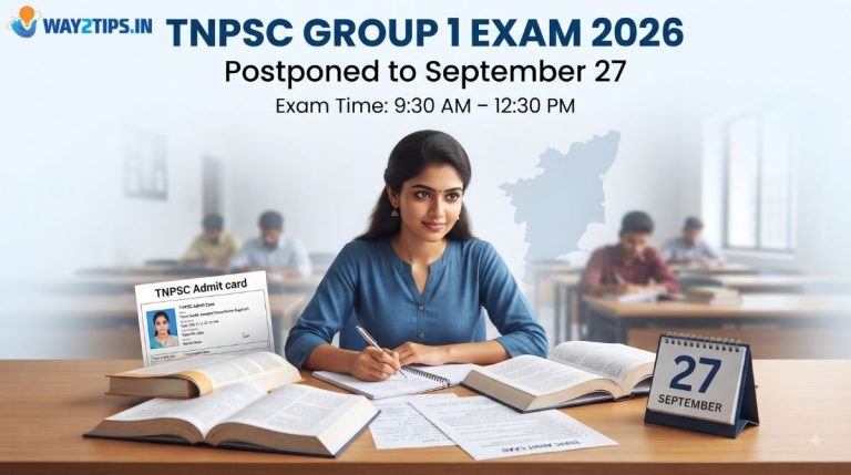 TNPSC Group 1 Exam 2026 Postponed